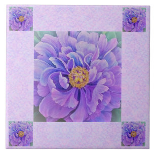 Keramiskt plattor / Trivet - Lavender Peonie Kakelplatta