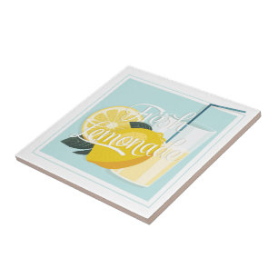 Keramiskt plattor/trivet-Lemonade keramiska platto Kakelplatta