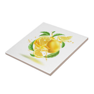 Keramiskt plattor/trivet-lemoner keramiskt plattor kakelplatta