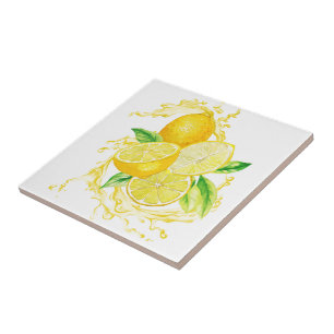 Keramiskt plattor/trivet-lemoner keramiskt plattor kakelplatta