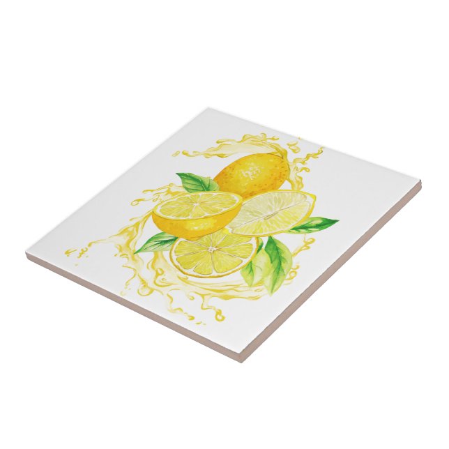 Keramiskt plattor/trivet-lemoner keramiskt plattor kakelplatta (Sidan)