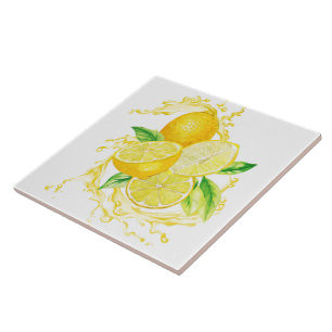Keramiskt plattor/trivet-lemoner keramiskt plattor kakelplatta