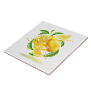 Keramiskt plattor/trivet-lemoner keramiskt plattor kakelplatta
