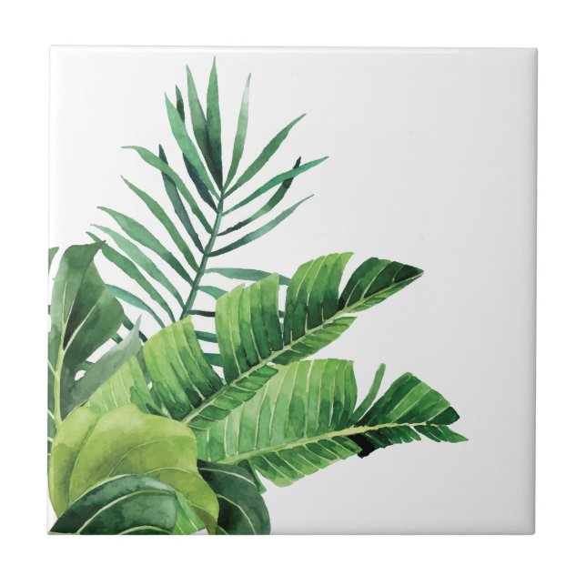 Keramiskt plattor/trivet-Tropiskt Handflatan Kakelplatta (Framsidan)