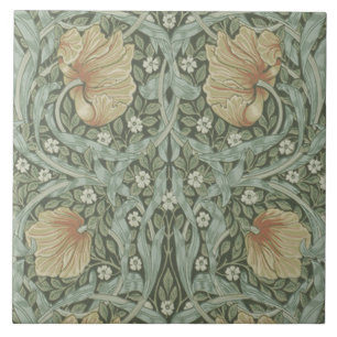 Keramiskt platttråd William Morris-design 04 Kakelplatta