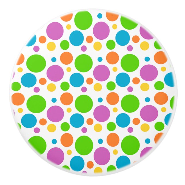 Keramiskt Polka dots/färgämne Knopp (Framsidan)