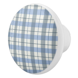 Keramiskt skåp, brunblå papp knopp