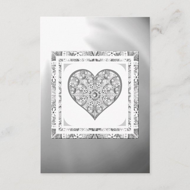 Keramiskt Spets grå Tilläggskort (Framsida)