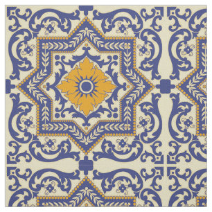 Keramiskt tyg för orange för Azulejo stilblått