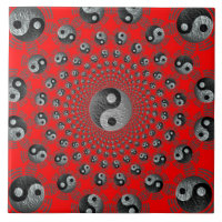 Keramiskt Yin Yang universum belägger med tegel