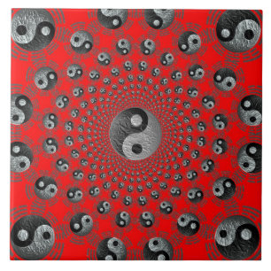Keramiskt Yin Yang universum belägger med tegel Kakelplatta
