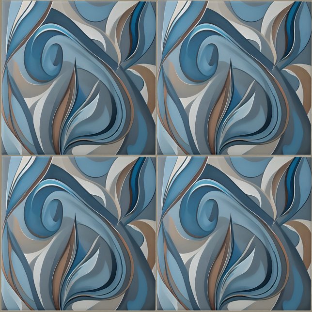 Keratisk kakel i jazzy stil (Jazzy Ceramic Tile-Four Squared View
)