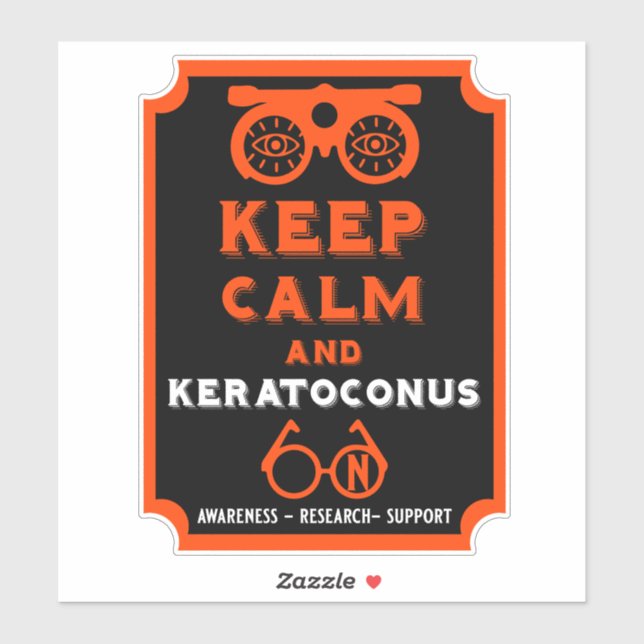 Keratoconusstöd och medvetenhet klistermärken (Ark)