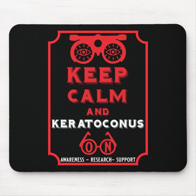 Keratoconusstöd och medvetenhet musmatta (Framsidan)