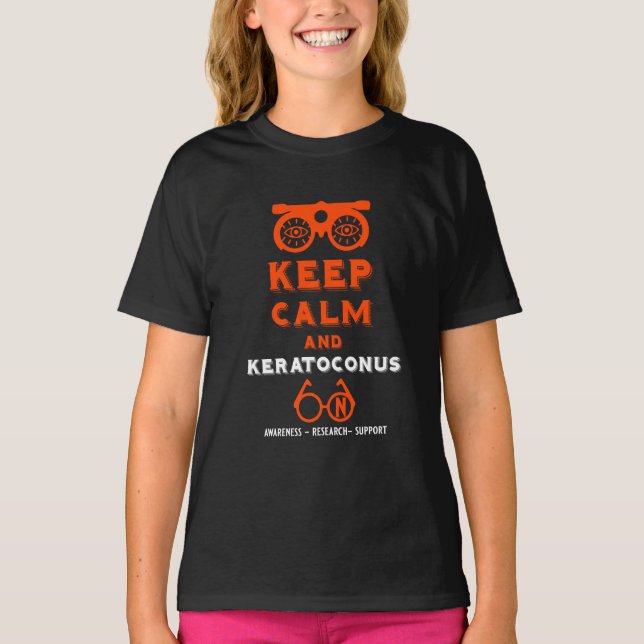 Keratoconusstöd och medvetenhet t shirt (Framsida)