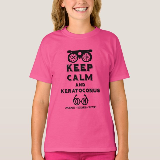 Keratoconusstöd och medvetenhet t shirt (Framsida)