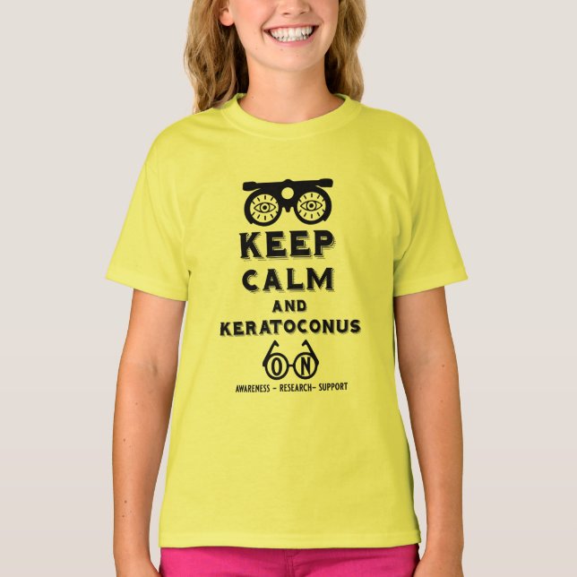 Keratoconusstöd och medvetenhet t shirt (Framsida)