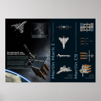 Kerbal Space Program Merlin Äventyr Poster