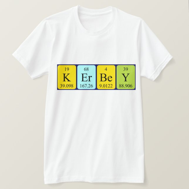 Kerbey periodisk skjorta bord namn tee shirt (Design framsida)