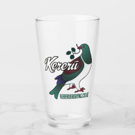 Kereru-logotyp med fågel glaskopp