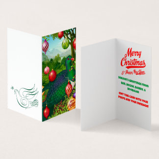 Kereru med julkort för prydnader kort