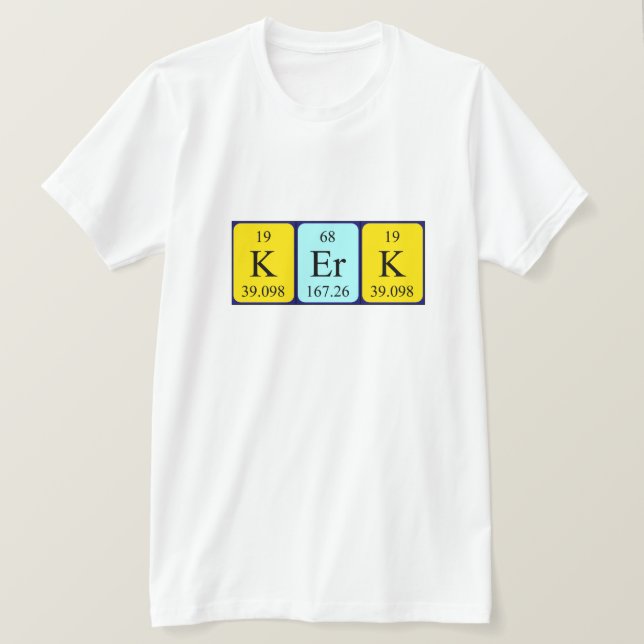Kerk Periodisk skjorta bord namn T Shirt (Design framsida)