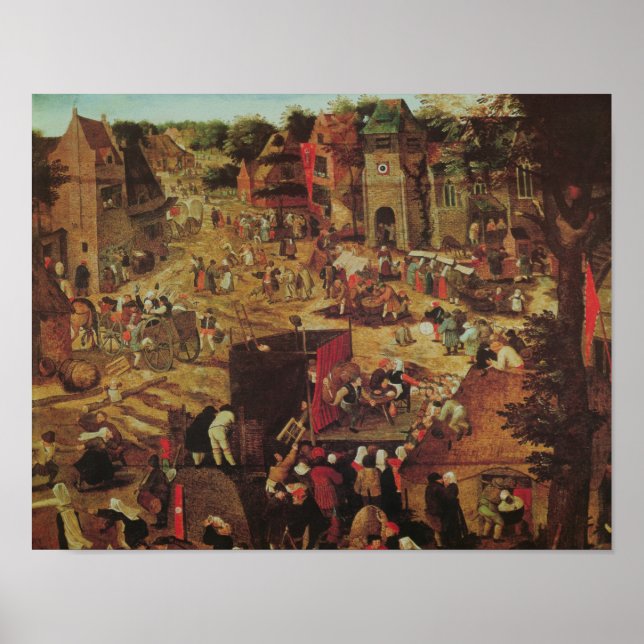 Kermesse med teater och besittning poster (Framsidan)