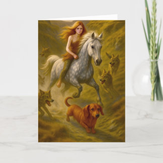 Kermie, Nellie och Charlie rider i lederna Tack Kort