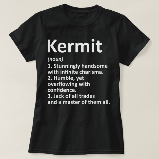 KERMIT Definition Personlig Namn Funny Birthday T Shirt (Design framsida)