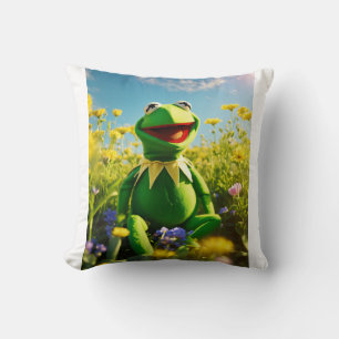 Kermit grodan, lycklig, light. kudde
