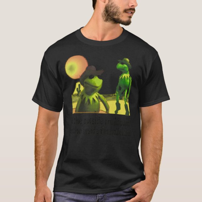 kermit Hootin och Hollerin på utsidan T Shirt (Framsida)