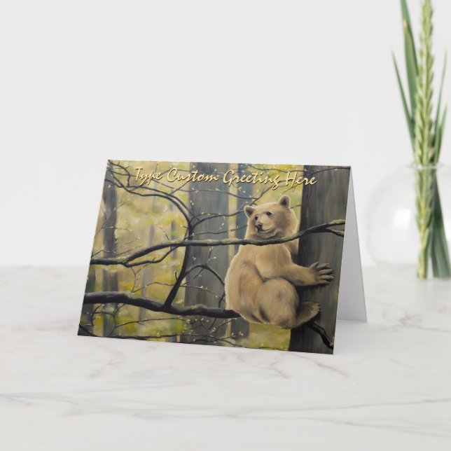 Kermode Bear Card anpassar sprit Bear Art Card Helgkort (Framsida)