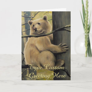 Kermode Bear Card anpassar sprit Bear Art Card Helgkort
