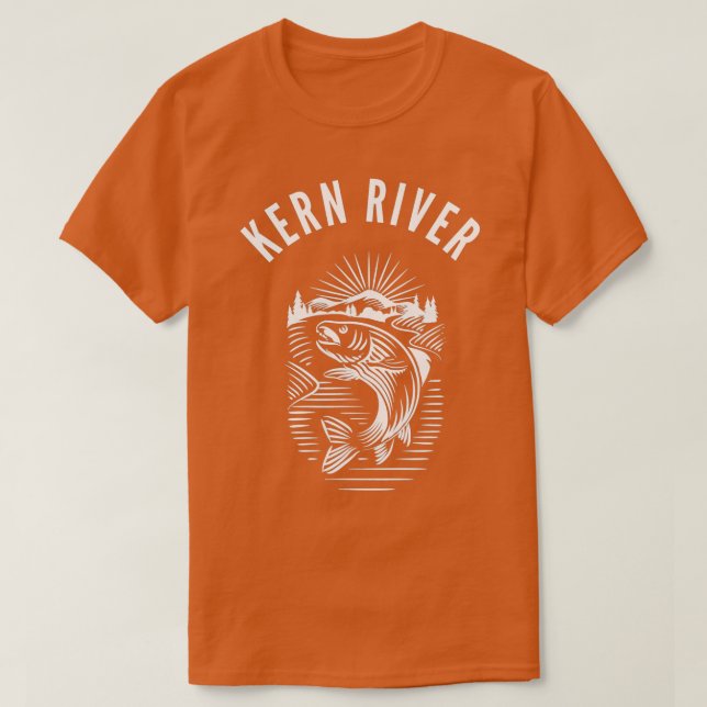 Kern River California fishing fly fishing retro  T Shirt (Design framsida)