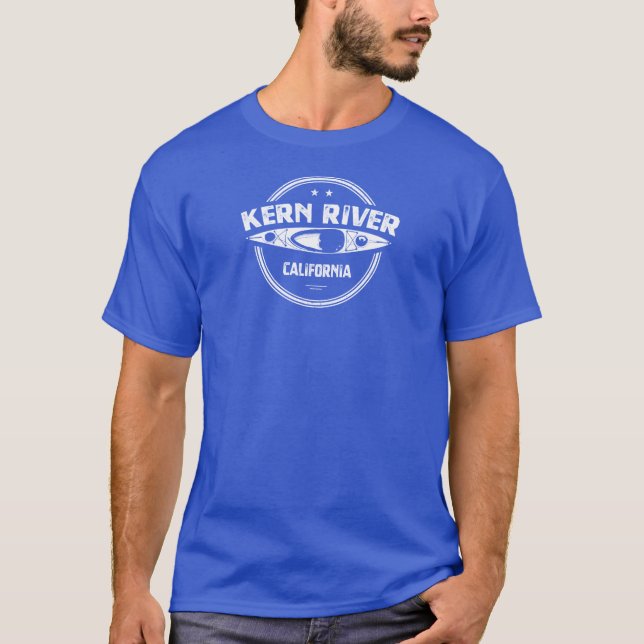 Kern River California Kayaking T Shirt (Framsida)