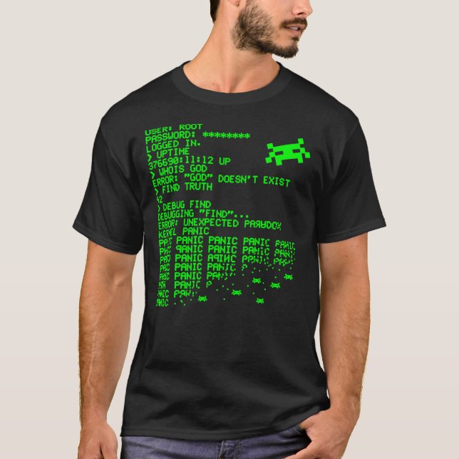 Kernel Panic! - grönt Essential T-Shirt (Framsida)