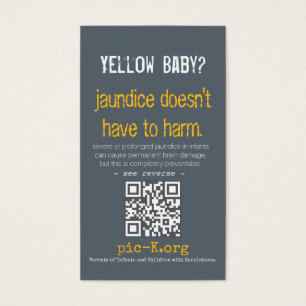 Kernicterus Prevention Card Visitkort