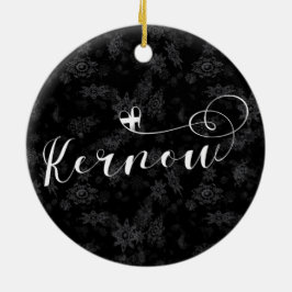 Kernow Flagga in Heart, Cornish, Cornwall Julgransprydnad Keramik