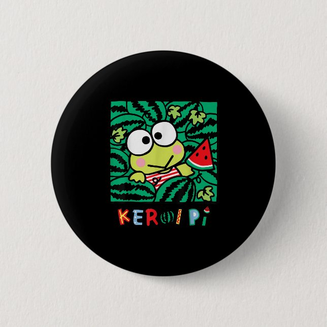 Keroppi Watermelon Summer Roligt Knapp (Framsida)