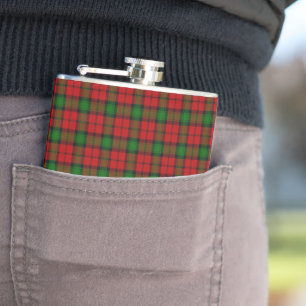 Kerr Clan Tartan Rutmönster Röd Fickplunta