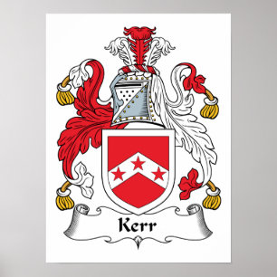 Kerr familjvapensköld poster