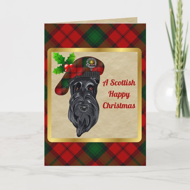 Kerr Klan Badge & Tartan Personlig Kort (Framsida)