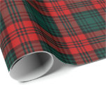 Kerr Klan Tartan Presentpapper<br><div class="desc">Gift wrap med tartan för Klan Kerr och Carr. Ljusröd,  skogarnas grönt och svart skotsk plaid mönster från 1842.</div>