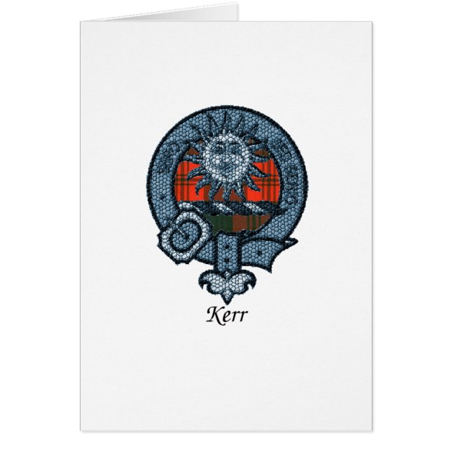 Kerr klanvapensköld hälsningskort (Framsidan)