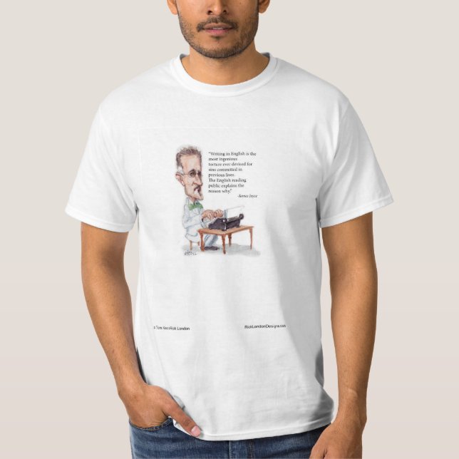 Kerr/London James Joyce & English Is Ttortyrocote T Shirt (Framsida)