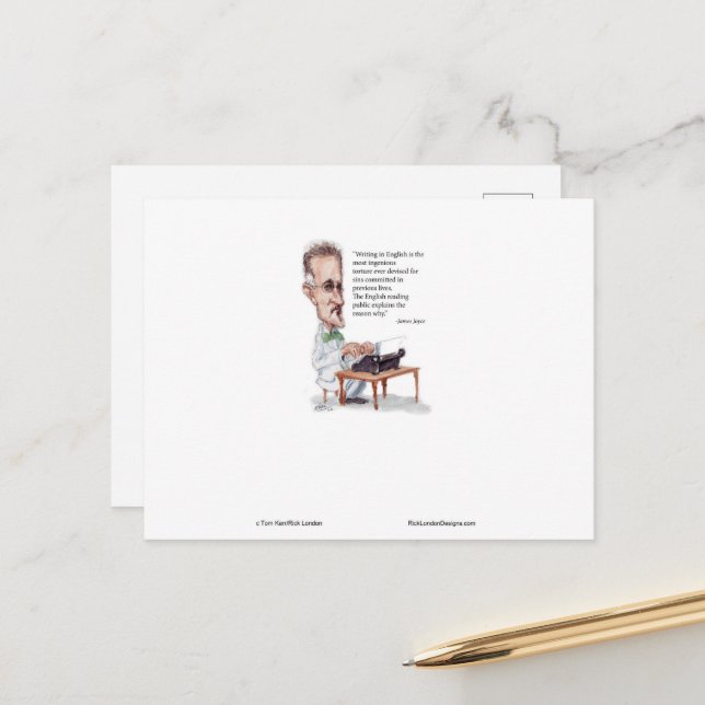 Kerr/London James Joyce & English Is Ttortyrocote Vykort (Fram/Back In Situ)