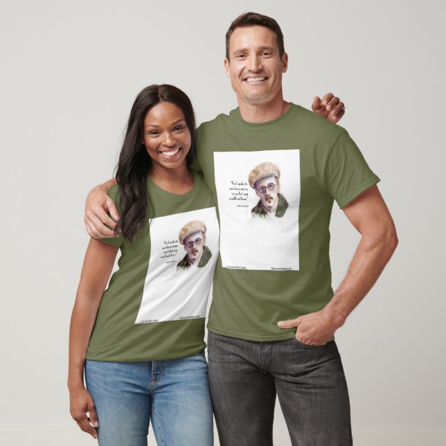 Kerr/London James Joyce & "Gud talade" Citat T Shirt (Unisex)