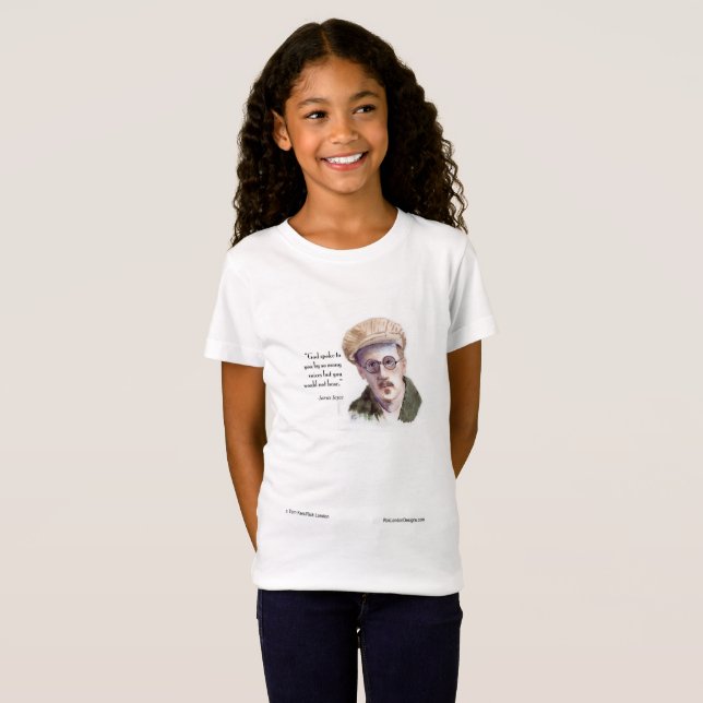 Kerr/London James Joyce & "Gud talade" Citat T Shirt (Hel framsida)