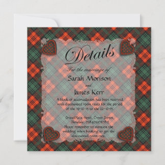 Kerr Scottish klan tartan - Play Inbjudningar