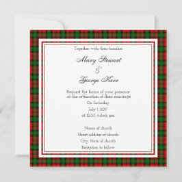 Kerr Scottish Wedding Square Invitation Inbjudningar
